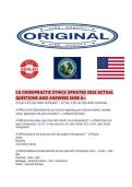 CA CHIROPRACTIC ETHICS UPDATED 2026 ACTUAL QUESTIONS AND ANSWERS SURE