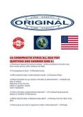 CA CHIROPRACTIC ETHICS ALL 2026 TEST QUESTIONS AND ANSWERS SURE 