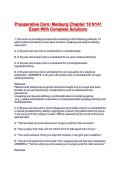 Preoperative Care&colon; Medsurg Chapter 18 N141 Exam With Complete Solutions