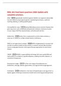 MOL 101 Final Exam questions 2026 Update with&NewLine;complete solutions&period;&NewLine;GMO -A genetically modified organism &lpar;GMO&rpar; is an organism whose DNA&NewLine;has been altered using targeted genetic engineering techniques&comma; usually by&NewLine;inserting&comma; deleting&comma; or editing specific g
