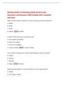 Module 29101-15 Welding Safety Study Guide&NewLine;Questions and Answers 2026 Update with complete&NewLine;solutions&NewLine;Which of these modern methods use a flux-coated consumable welding rod&quest;&NewLine;A&period; SMAW&NewLine;B&period; GTAW&NewLine;C&period; FCAW&NewLine;D&period; GMAW -A&period; SMAW&NewLine;In which of these processes is ac