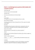 Mod 2- 1-Cell Biology Exam questions 2026 Update with&NewLine;complete solutions&period;&NewLine;30-40 trillion cells&NewLine;How many cells are in the human body&quest;&NewLine;100 trillion cells&NewLine;How many microbial cells are in the human body&quest;&NewLine;True&NewLine;True or false&quest;&NewLine;The majority of cells in th