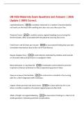 OB HESI Maternity Exam Questions and Answers &vert; 2026&NewLine;Update &vert; 100&percnt; Correct&period;&NewLine;Cephalhematoma -A condition observed in a newborn characterized by&NewLine;red marks on the head with swelling that does not cross the suture line&period;&NewLine;Placenta Previa -A condition where v
