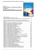 Test Bank for Wong's Nursing Care of Infants and Children&comma; 11th Edition by Marilyn J&period; Hockenberry&comma; David Wilson