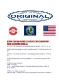 ELEVATOR MECHANIC 2026 TEST ALL QUESTIONS AND ANSWERS SURE