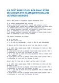 PSI TEST PREP STUDY FOR PMHC EXAM 2025 COMPLETE EXAM QUESTIONS AND VERIFIED ANSWERS