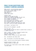 PMH-C EXAM QUESTIONS AND CORRECT VERIFIED ANSWERS