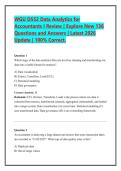 WGU D552 Data Analytics for &NewLine;Accountants I Review &vert; Explore New 136 &NewLine;Questions and Answers &vert; Latest 2026 &NewLine;Update &vert; 100&percnt; Correct&period; 