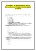 WONDERLIC 50 Questions with Verified &NewLine;Correct Answers Graded A&plus; Latest Update &NewLine;2025-2026 