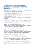 QUESTIONS 221-240 PMH-C EXAM QUESTIONS AND CORRECT VERIFIED ANSWERS