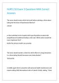 NURS 210 Exam 3 Questions With Correct Answers