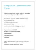 nursing 210 Exam 1 Questions With Correct Answers