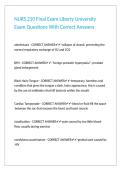 NURS 210 Final Exam Liberty University Exam Questions With Correct Answers&period;