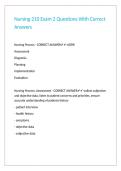 Nursing 210 Exam 2 Questions With Correct Answers&period;