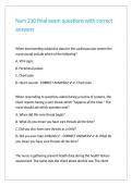 Nurs 210 final exam questions with correct answers