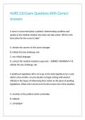 NURS 210 Exam Questions With Correct Answers