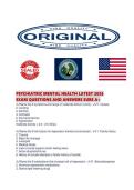 PSYCHIATRIC MENTAL HEALTH LATEST 2026 EXAM QUESTIONS AND ANSWERS SURE 