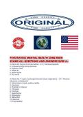 PSYCHIATRIC MENTAL HEALTH CORE MAIN EXAMS ALL QUESTIONS AND ANSWERS SURE