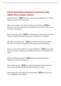 POLSCI Quick Review Questions and Answers 2026&NewLine;Update with complete solutions&NewLine;What is terrorism&quest; -Violence by a non-state actor directed at non-military&NewLine;target personnel for political purposes&period;&NewLine;What is an institution in the context of international re