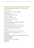 Portage Learning Anatomy & Physiology II Module&NewLine;6 Exam Questions and Answers &vert; winter 2026 &vert;&NewLine;100&percnt; Correct&NewLine;All the following are functions of the ovaries EXCEPT&colon;&NewLine;A&period; Production of eggs&NewLine;B&period; Maintaining the development of a fetus&NewLine;C&period; Production of estroge