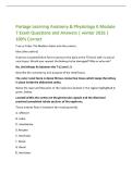 Portage Learning Anatomy & Physiology II Module&NewLine;7 Exam Questions and Answers &vert; winter 2026 &vert;&NewLine;100&percnt; Correct&NewLine;True or False&colon; The bladder drains into the ureters&period;&NewLine;false &lpar;the urethra&rpar;&NewLine;A person sustained blunt force trauma to the back at the T5 level&comma; with 