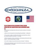 CCJA CUMULATIVE ACADEMY FINAL EXAM UPDATED ALL QUESTIONS AND ANSWERS SURE