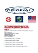 CCJA CUMULATIVE ACADEMY LATEST 2026 EXAMINERS SET QUESTIONS AND ANSWERS SUR