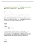 Professional Review Guide - CPT Coding Exam Questions&NewLine;& Answers &ndash; 2026 Update &vert; 100&percnt; Correct&NewLine;&lbrack;Evaluation and Management&rsqb;&NewLine;Patient is admitted to