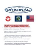 NSG 222 FAMILY NURSING HESI EXAMS SCRIPT LATEST ALL QUESTIONS AND ANSWERS SURE