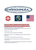 NSG 222 FAMILY NURSING HESI UPDATED 2026 EXAMINERS QUESTIONS AND ANSWERS SURE