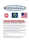 NSG 222 FAMILY NURSING HESI COMPREHENSIVE EXAM ACTUAL QUESTIONS AND ANSWERS SURE