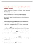 PSL300 - Term test 1 Exam questions 2026 Update with&NewLine;complete solutions&period;