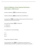 PSYCH 110 Midterm 2 Exam Questions & Answers &ndash;&NewLine;2026 Update &vert; 100&percnt; Correct