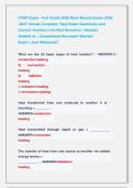 CFSP Exam - Full Guide 2026 Most Recent Exam 2026                                                   -2027 Actual Complete  Real Exam Questions and &NewLine;Correct Answers &lpar;Verified Answers&rpar; &vert; Already                   &NewLine;Graded A&plus; &vert; Guaranteed Success&excl;&excl; Newest  