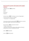 RCP 210 test &num;1 questions 2026 Update with complete&NewLine;solutions&period;&NewLine;C-BABE &lpar;Obstructive&rpar; -Cystic fibrosis&NewLine;Bronchitis&NewLine;Asthma&NewLine;Bronchiectasis&NewLine;Emphysema&NewLine;Obstructive disease -&ast; Flow of gases into and out of lungs impeded&NewLine;&ast; Decreased airflow usually worse on