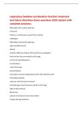 respiratory-Swallow coordination function treatment&NewLine;and future directions Exam questions 2026 Update with&NewLine;complete solutions&period;&NewLine;What does the trachea split into&NewLine;2 bronchi&NewLine;Posterior membraneous wall of the trachea&NewLine;esophagus&NewLine;What does the bronchi split