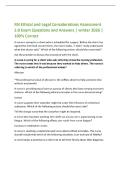 RN Ethical and Legal Considerations Assessment&NewLine;2&period;0 Exam Questions and Answers &vert; winter 2026 &vert;&NewLine;100&percnt; Correct
