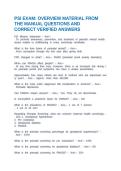 PSI EXAM&colon; OVERVIEW MATERIAL FROM THE MANUAL QUESTIONS AND CORRECT VERIFIED ANSWERS