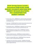 Onsite Sewage System Installer &ndash; &NewLine;Conventional EXAM STUDY GUIDE &NewLine;2026&sol;2027 ACCURATE QUESTIONS WITH &NewLine;CORRECT DETAILED SOLUTIONS &vert;&vert; &NewLine;100&percnt; GUARANTEED PASS &NewLine;<NEWEST VERSION> 