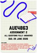 AUE4863 Assignment 2 Memo &vert; Due 29 June 2026