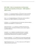 SFPC PREP - IF011&period;16 Introduction to Information&NewLine;Security Exam Questions & Answers &ndash; 2026 Update &vert;&NewLine;100&percnt; Correct&NewLine;Top Secret - Unauthorized disclosure of information could reasonably be&NewLine;expected to cause EXCEPTIONALLY GRAVE DAMAGE to our national securi