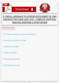 A Topical Approach to Lifespan Development 8th Edition Test Bank by John Santrock &vert; Complete Chapters&comma; Practice Questions & Study Review &lpar;2026&ndash;2027&rpar;