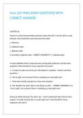 Nurs 224 FINAL EXAM QUESTIONS WITH CORRECT ANSWERS