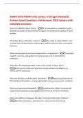 SOWK 3070 NASW Code&comma; Ethics&comma; and Legal Standards&NewLine;Review Exam Questions and Answers 2026 Update with&NewLine;complete solutions&NewLine;What is the NASW Code of Ethics&quest; -A set of guidelines established by the&NewLine;National Association of Social Workers to guide the profess