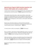 Special Access Program &lpar;SAP&rpar; Overview Questions and&NewLine;Answers 2026 Update with complete solutions