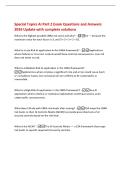Special Topics AI Part 2 Exam Questions and Answers&NewLine;2026 Update with complete solutions