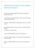 N4325-Research- Module 1 Exam Questions With Correct Answers