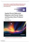 Solution Manual &ndash; Applied Partial Differential Equations with Fourier Series and Boundary Value Problems &lpar;5th Edition&rpar;Richard Haberman &vert; Complete Solutions &vert; Exam-Ready &vert; Rated A&plus;