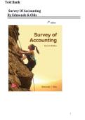 Test Bank Survey Of Accounting&comma; 7th Edition By Edmonds&comma; Olds&vert;&vert; All Chapters&vert; LATEST