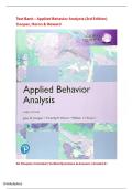 Test Bank &ndash; Applied Behavior Analysis &lpar;3rd Edition&rpar;&NewLine;Cooper&comma; Heron & Heward &vert; Complete Coverage &vert; Exam-Ready &vert; Rated A&plus;